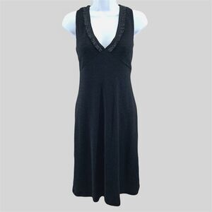 Y2K Byer Too Babydoll Dress Size M Black Ruffle Trim Whimsigoth Darkfairy Witchy
